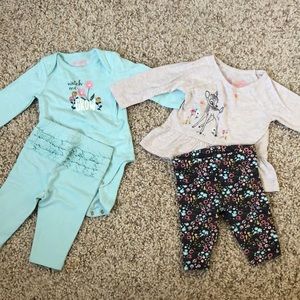 ✨Lot of 2 babygirl Matching Sets